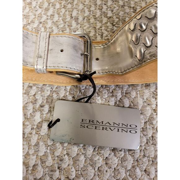 Ermanno Scervino Snake Skin Genuine Leather Belt Made In Italy Size 85 New main image 10